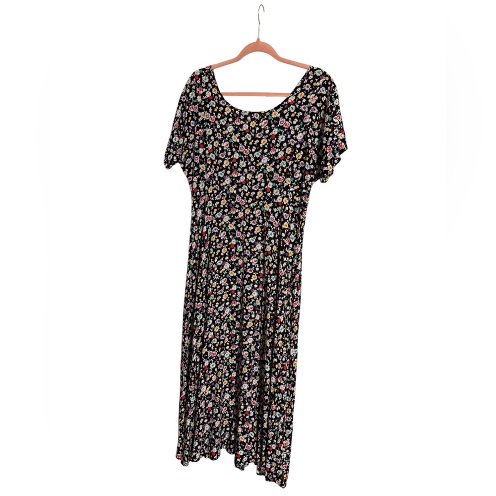 Vintage Floral Midi Dress